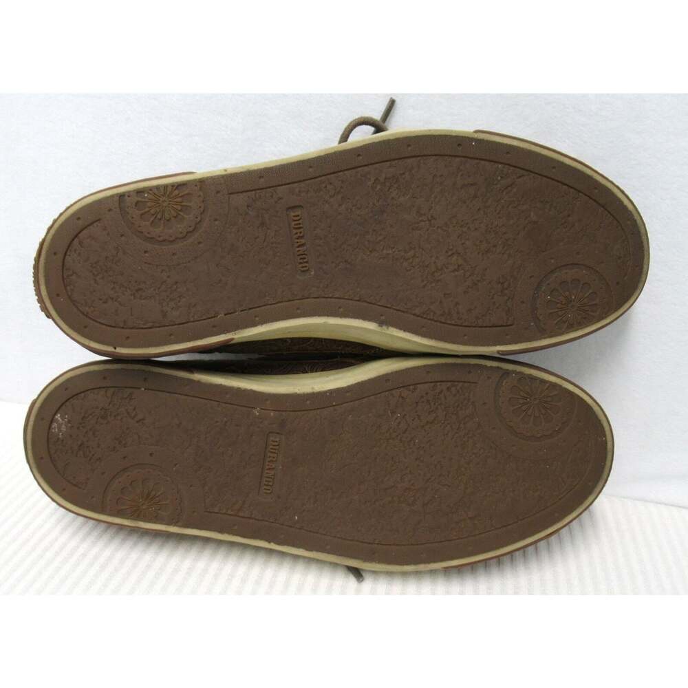 Durango Leather Loafer Floral Embossed Shoes Brown Woman Size 9.5 Casual - Picture 5 of 6